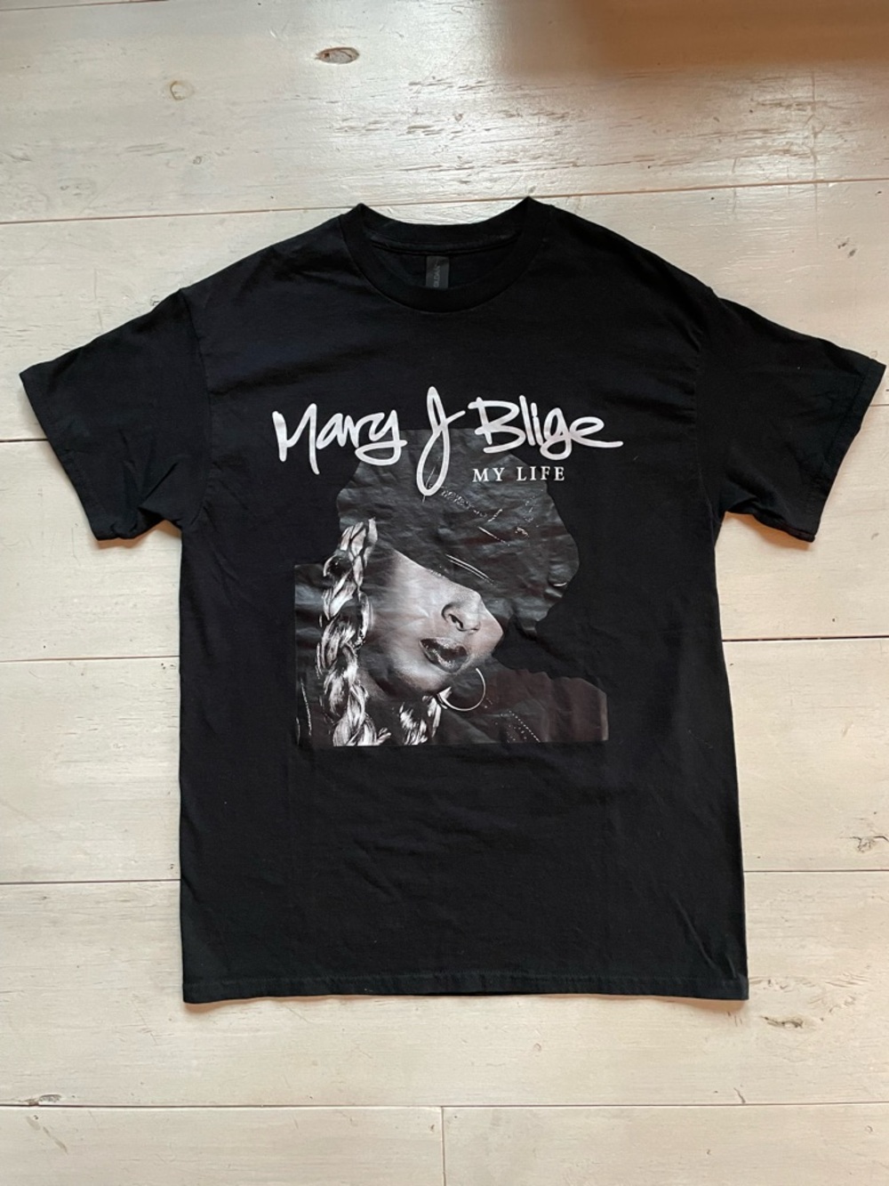 Mary J. Blige "My Life" Black Graphic Tee Merch 1994 Album Cover M Vtg 90’s R&B
